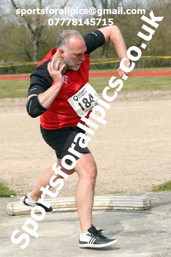 Shot putt, 2021 NECAA Open Graded Meeting, Morpeth. Photo: David T. Hewitson/Sports for All Pics